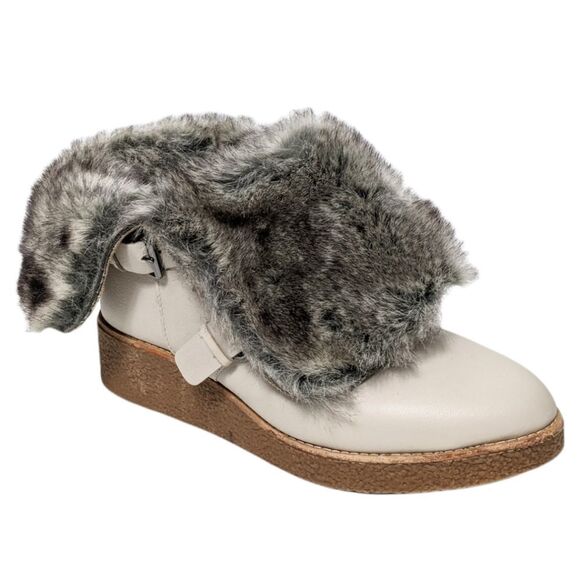 REBECCA MINKOFF Perry Leather Fur Lined Foldover Buckle Boots 8.5 - Picture 10 of 11